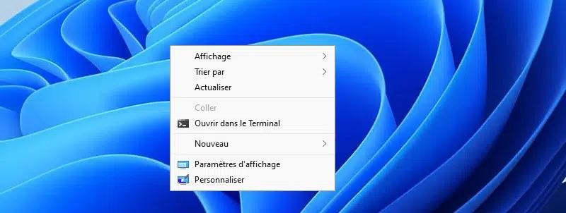 Windows 11 - Menu contextuel classique