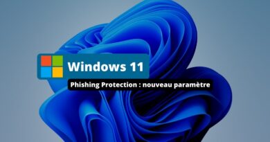 Windows 11 nouveau paramètre phishing protection