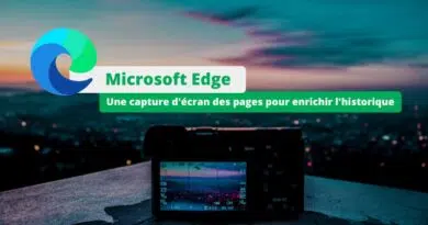 Microsoft Edge Une capture écran des pages pour enrichir historique