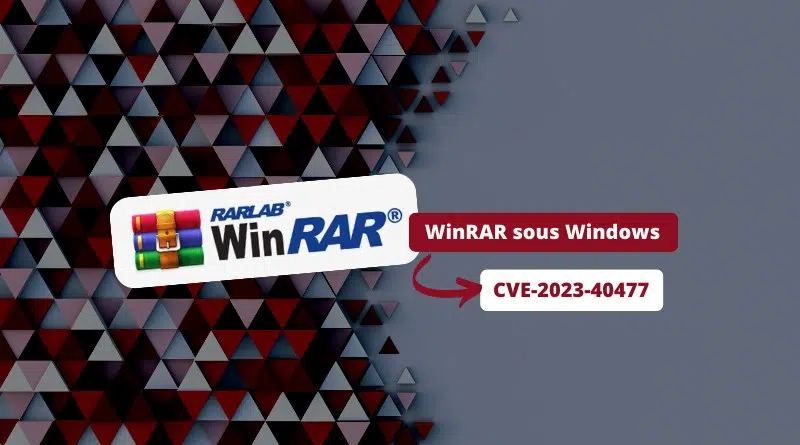 WinRAR sous Windows - CVE-2023-40477