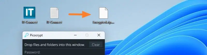 Exemple fichier chiffré avec Picocrypt