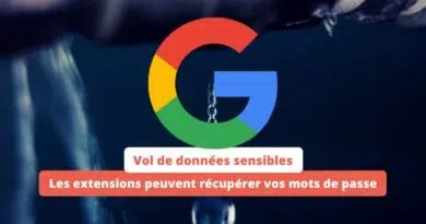 Extensions pour navigateur vol de mots de passe