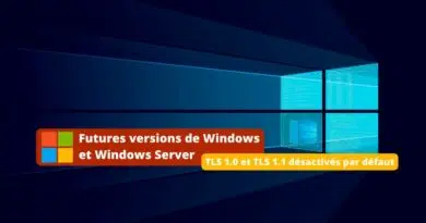 Futures versions de Windows et Windows Server - Versions TLS obsolètes