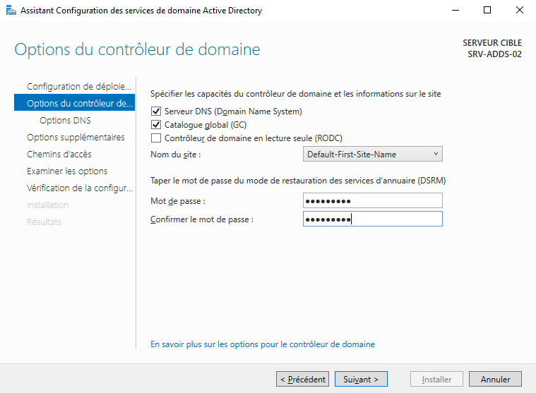 Promouvoir serveur en DC - Windows Server 2022 - 2