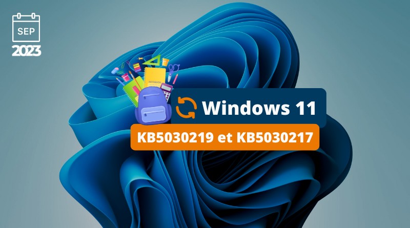 Windows 11 KB5030219 et KB5030217