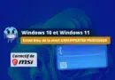 Windows UNSUPPORTED PROCESSOR correctif MSI