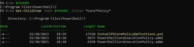 ADMX PowerShell 7