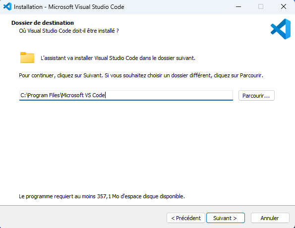 Installation de Visual Studio Code sur Windows 11