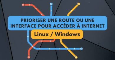 Linux Windows Prioriser une route ou une interface pour accéder à Internet