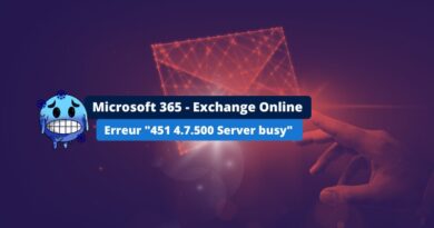 Microsoft 365 - Exchange Online erreur server busy