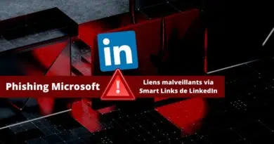 Phishing Microsoft 365 Liens malveillants via Smart Links de LinkedIn