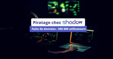 Piratage Shadow Fuite de données 500 000 utilisateurs