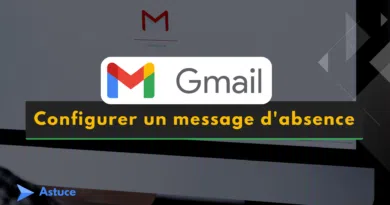 tutoriel Gmail configurer un message d'absence
