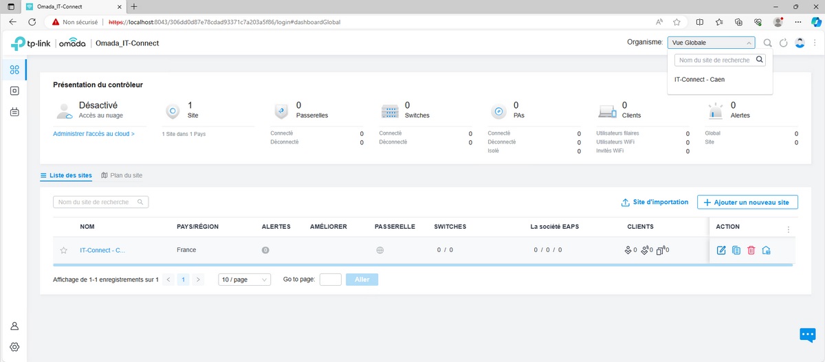 Contrôleur TP-Link Omada en VM