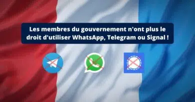 Gouvernement interdiction whatsapp telegram signal 2023