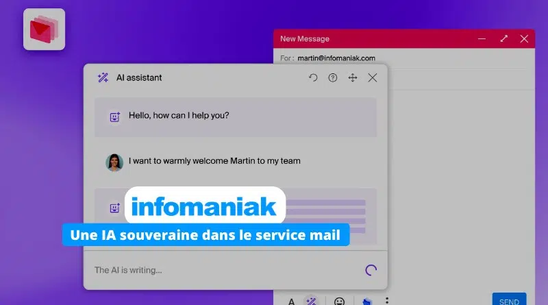 Infomaniak assistant IA dans e-mails kSuite