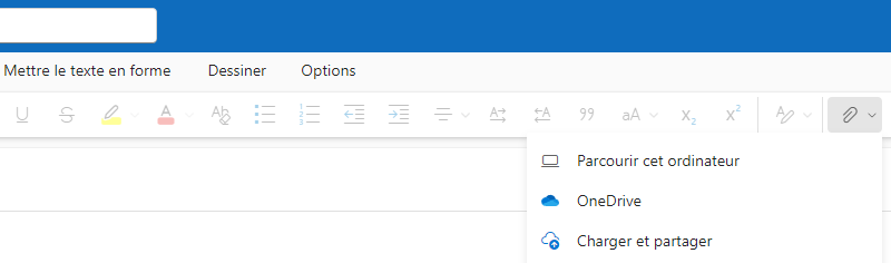 Outlook.com impossible envoyer pièce jointe