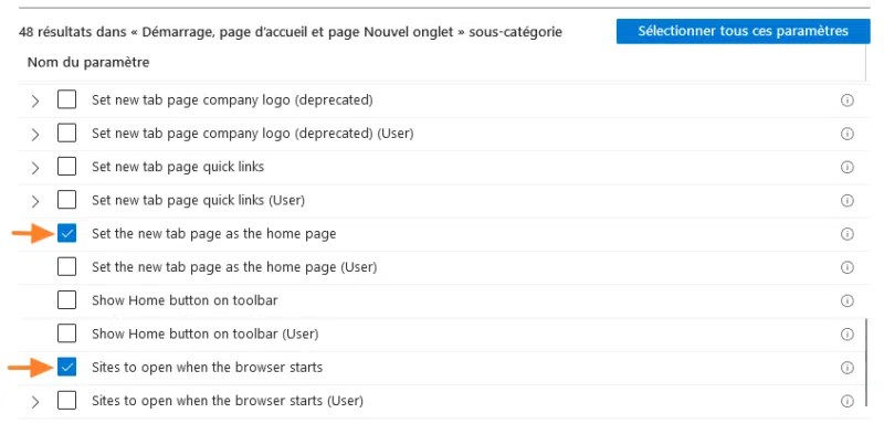 Prise en main Intune - Créer profil de configuration - Microsoft Edge (suite)
