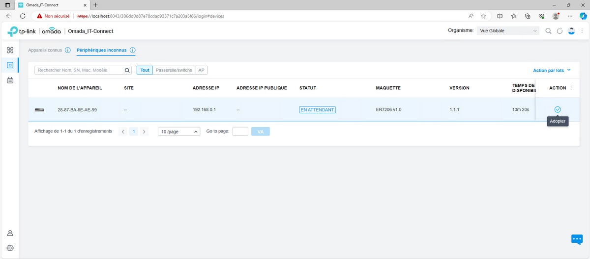 Routeur TP-Link - Enrollment Omada