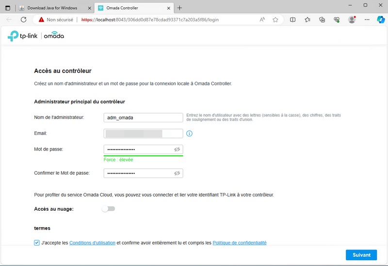 Setup TP-Link Omada - Etape 1