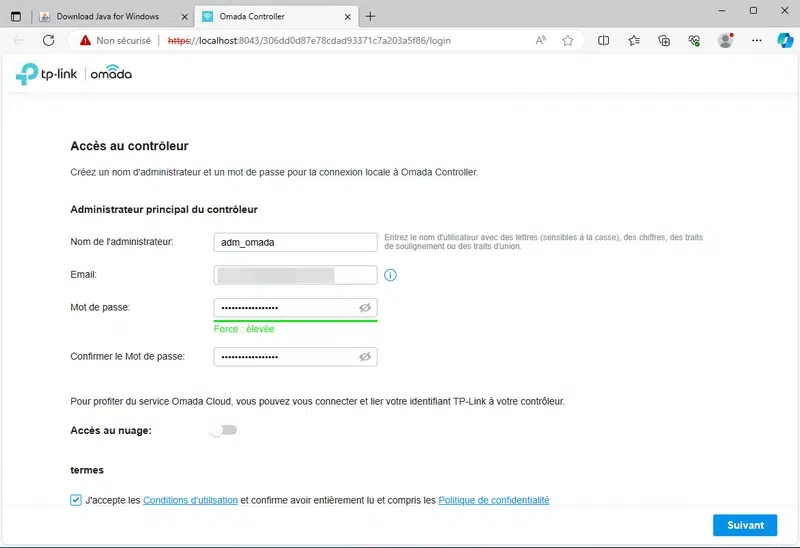 Setup TP-Link Omada - Etape 1