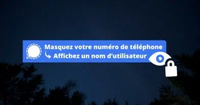 Signal remplacez numéro téléphone par nom utilisateur