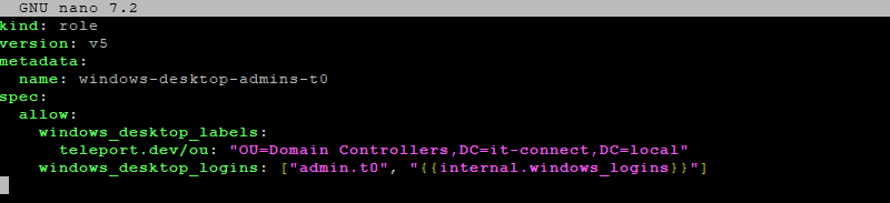 Teleport - Aperçu du rôle Windows Desktop
