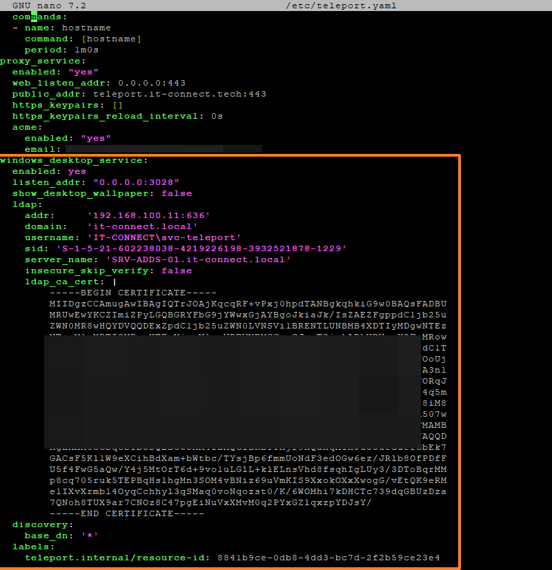 Teleport - Intégration Windows Desktop Service