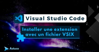 Visual Studio Code - Installer extension machine hors ligne fichier VSIX