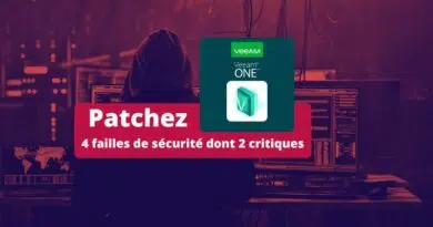 Vulnérabilités Veeam ONE - Novembre 2023