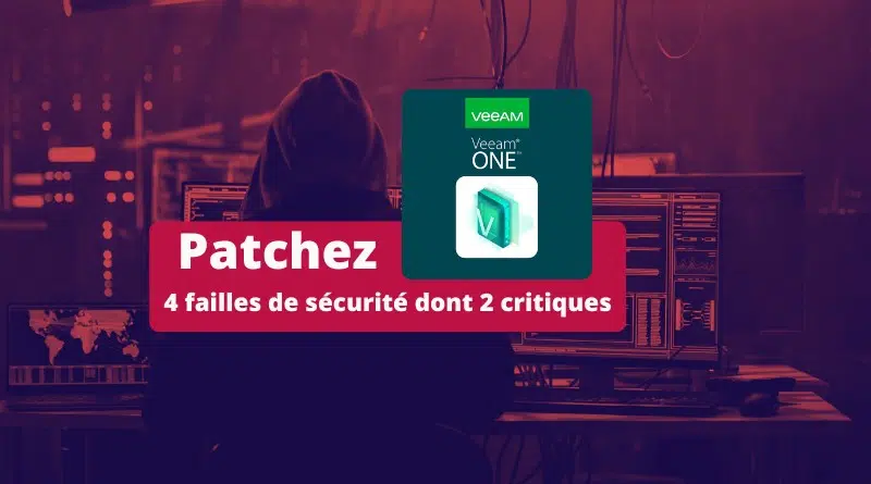 Vulnérabilités Veeam ONE - Novembre 2023