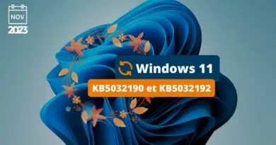 Windows 11 KB5032190 et KB5032192 novembre 2023