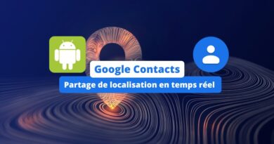 Google Contacts - Partage de localisation en temps réel