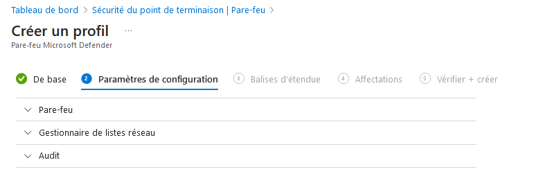 Microsoft Intune - Stratégie sécurité - Pare-feu Windows - 03