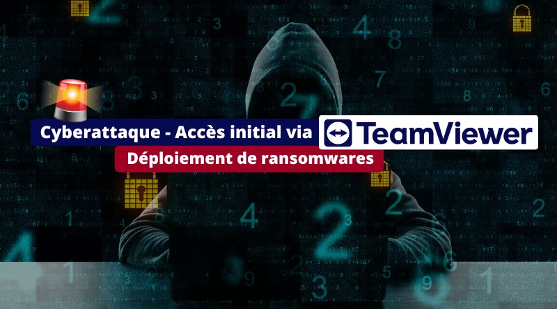 Cyberattaque ransomware - Accès initial via teamviewer