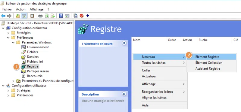 GPO mDNS - Créer une valeur de Registre