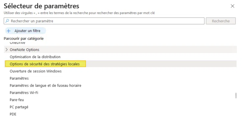 Intune - Gérer compte administrateur local - Etape 3