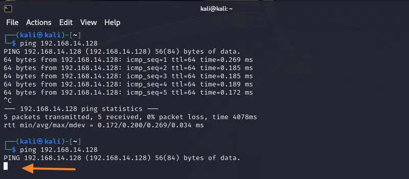 Ping bloqué sous Linux