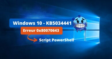 Windows 10 - KB5034441 - Correctif erreur script powershell bitlocker