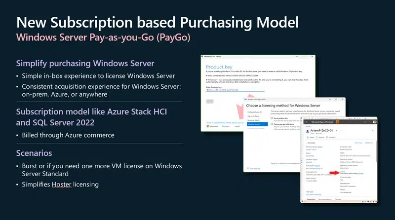 Windows Server 2025 pay-as-you-go