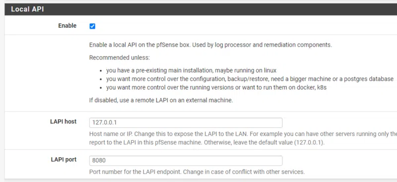 Configurer CrowdSec sur PfSense - Etape 2