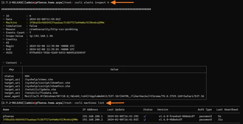 CrowdSec - Inspecter une alerte et identifier hôte source