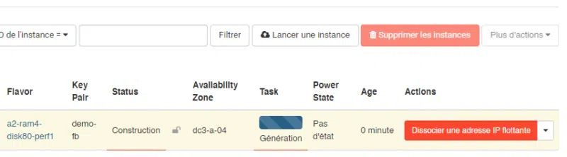 Infomaniak - OpenStack - Créer une instance Windows Server - Construction
