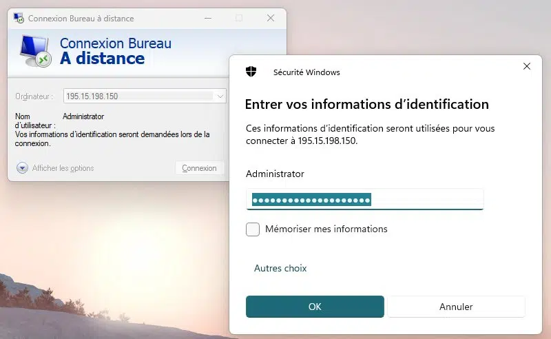 Infomaniak - OpenStack - Windows Server - Connexion en RDP