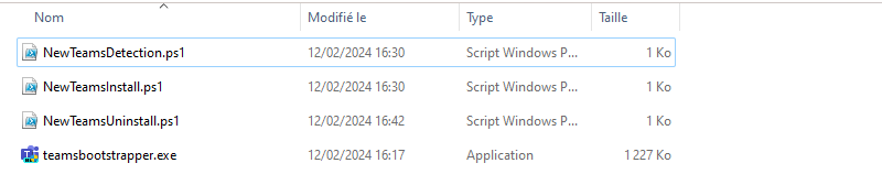 Prérequis Nouveau Teams pour package Intunewin