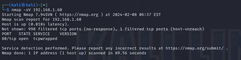 Scan de port avec nmap - Exemple