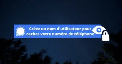 Signal - Créez un nom d'utilisateur pour cacher votre numéro de téléphone