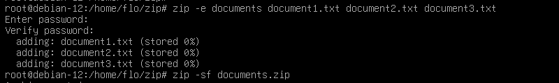 protéger archive zip par mot de passe linux
