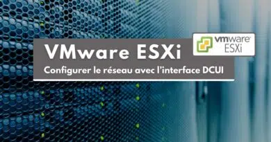 vmware esxi configurer réseau interface dcui