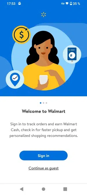 Android - Google Play Store - Changer Pays - Exemple Walmart